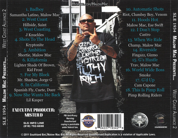 Malow Mac Presents... West Coast Alliance 2 Chicano Rap